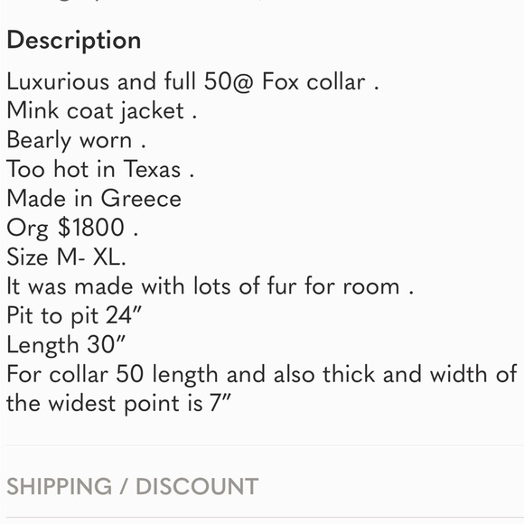 Mink with lush Fox fur collar jacket - Picture 9 of 9